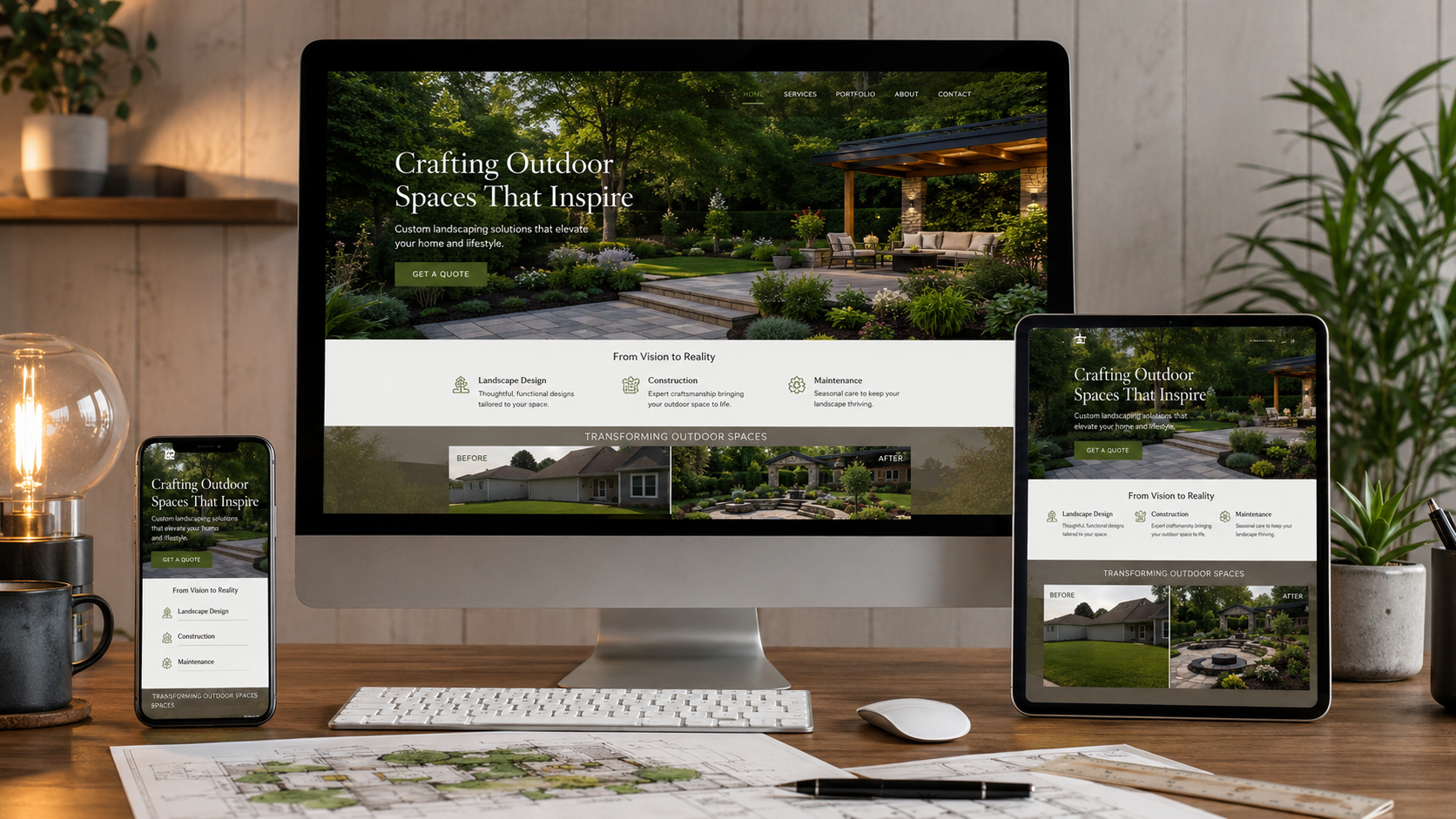 Landscape Design Custom Website