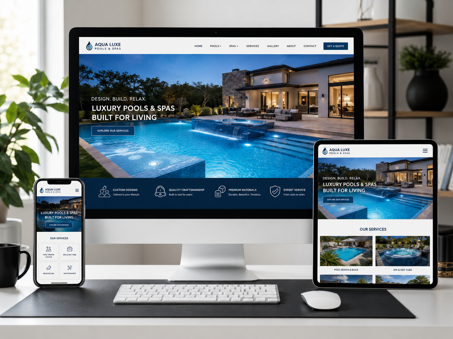 Pools & Spas Website Design